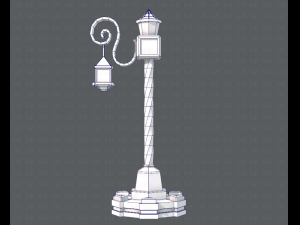 lamp post v01 3D 模型