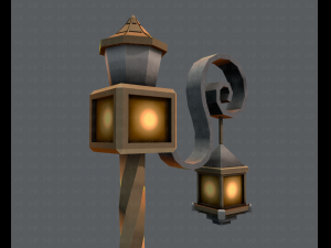 lamp post v01 3D 模型