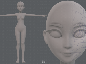 base mesh woman 17 Modelo 3D