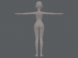 base mesh woman 17 Model 3D