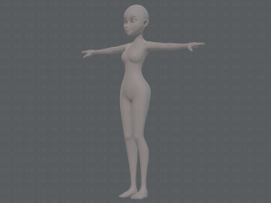base mesh woman 17 Model 3D