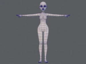 base mesh woman 17 3D Model