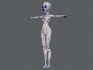 base mesh woman 17 Model 3D