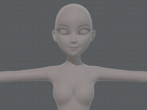 base mesh woman 17 Model 3D