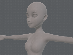 base mesh woman 17 Model 3D