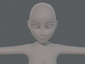 base mesh woman 17 Model 3D
