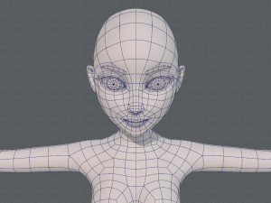 base mesh woman 17 Model 3D