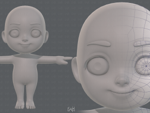 cartoon child v03 Modelo 3D