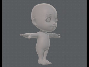 cartoon child v03 Modelo 3D