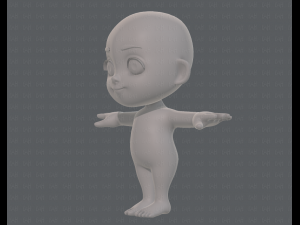 cartoon child v03 Modelo 3D