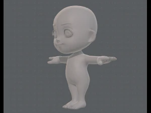 cartoon child v03 3D Model