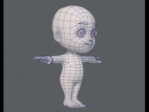 cartoon child v03 3D Model
