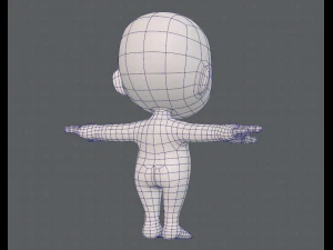 cartoon child v03 3D Model