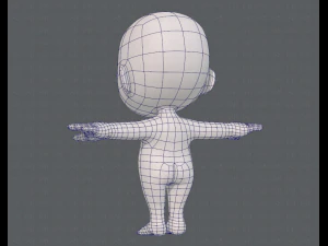 cartoon child v03 3D Model