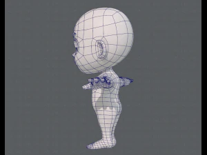 cartoon child v03 3D Model