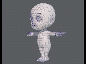 cartoon child v03 Modelo 3D