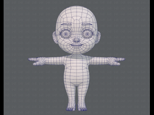 cartoon child v03 Modelo 3D