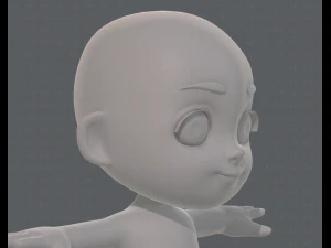 cartoon child v03 3D Model