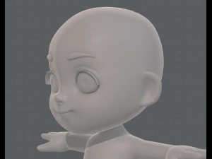cartoon child v03 3D Model