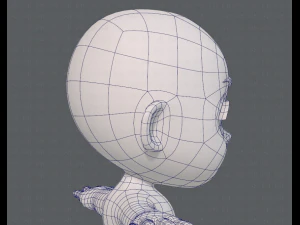 cartoon child v03 3D Model