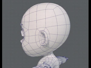 cartoon child v03 3D Model