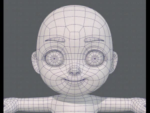 cartoon child v03 3D Model