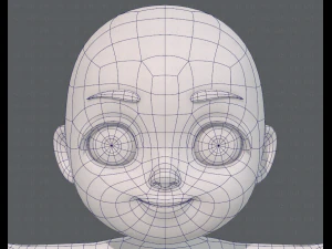 cartoon child v03 3D Model