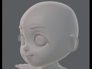 cartoon child v03 3D Model