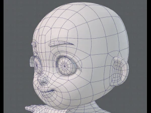 cartoon child v03 3D Model
