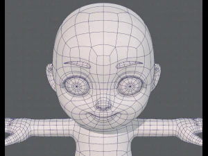 cartoon child v03 3D Model