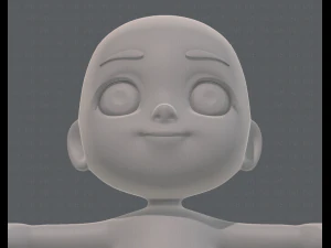 cartoon child v03 3D Model