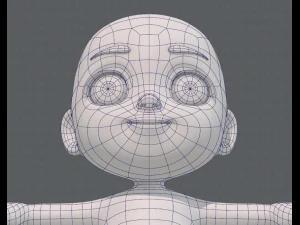 cartoon child v03 3D Model
