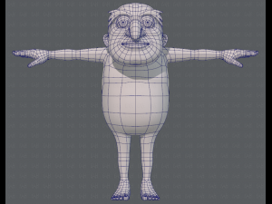 base mesh old man character v06 3Dモデル