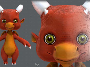 드래곤 v01 3D 모델