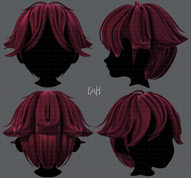 3d hair style for boy v58 Model 3D .c4d .max .obj .3ds .fbx .stl .blend 