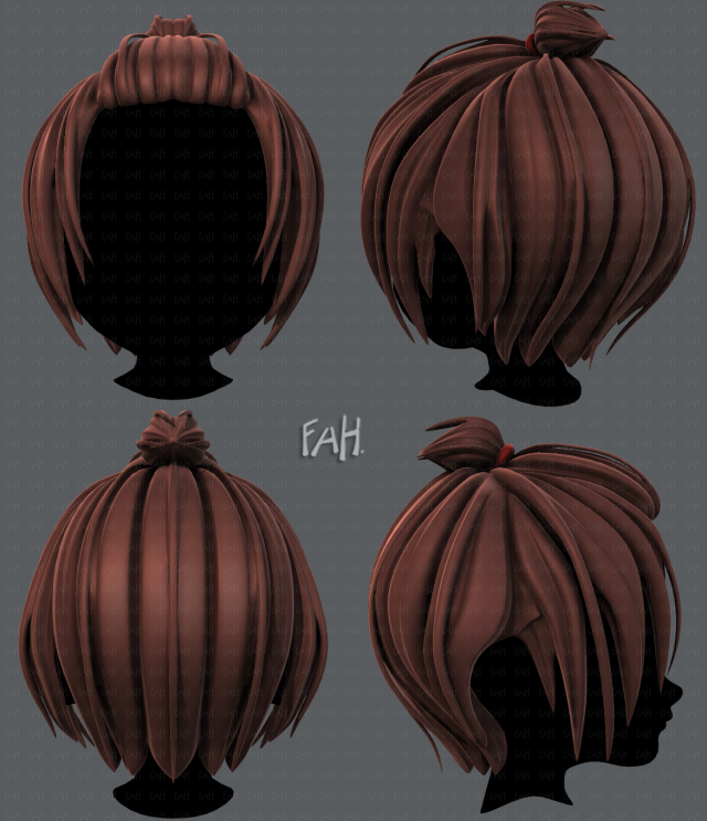 3d hair style for boy v59 Modèle 3D .c4d .max .obj .3ds .fbx .stl .blend 