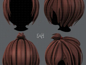 Gaya rambut 3d untuk anak laki-laki v59 Model 3D