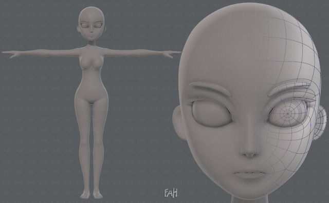 base mesh woman 18 3D Модель .c4d .max .obj .3ds .fbx .stl .blend 