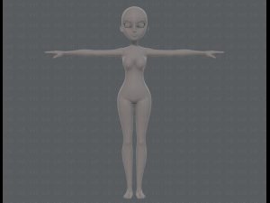base mesh woman 18 3D Модель