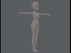 base mesh woman 18 3D Модель