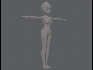 base mesh woman 18 3D Model