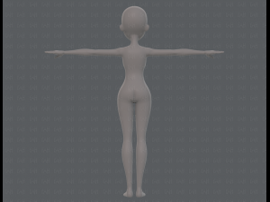 base mesh woman 18 3D Модель