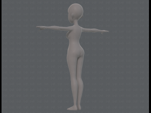 base mesh woman 18 3D Модель