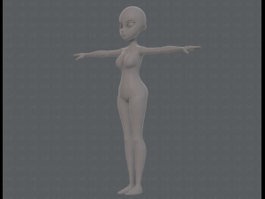 base mesh woman 18 3D Модель