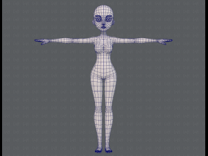 base mesh woman 18 3D Модель