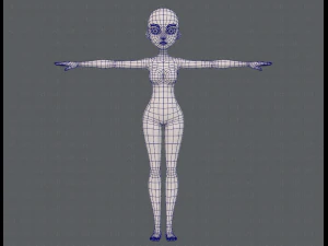 base mesh woman 18 3D Model
