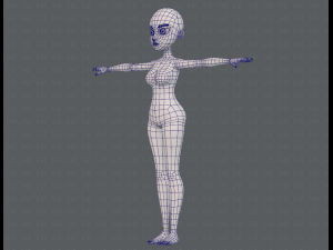 base mesh woman 18 3D Модель