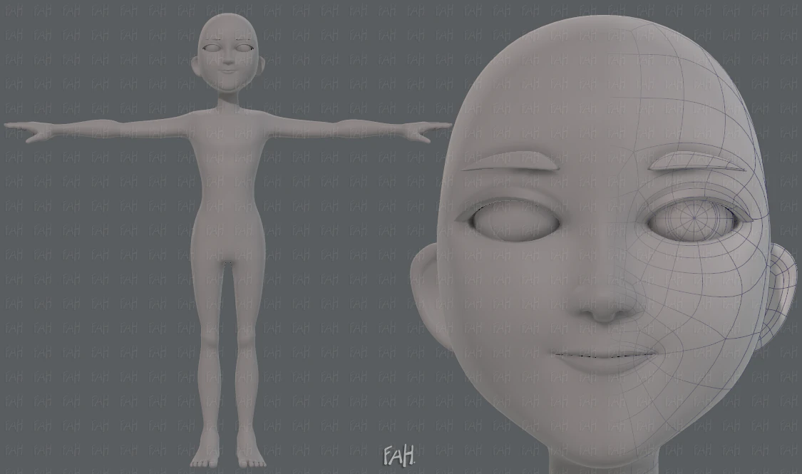 base mesh man character v18 3D Model .c4d .max .obj .3ds .fbx .stl .blend 