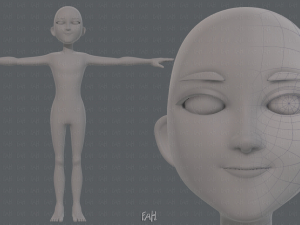 base mesh man character v18 3D मॉडल
