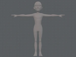 base mesh man character v18 3D Model